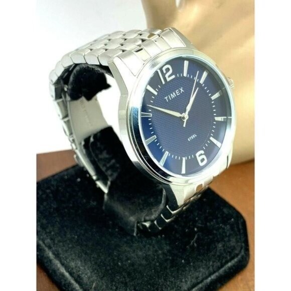 Timex Men's Watch TW2T59800 Quartz Blue Dial Silver Tone Stainless Steel 40mm - Picture 13 of 13